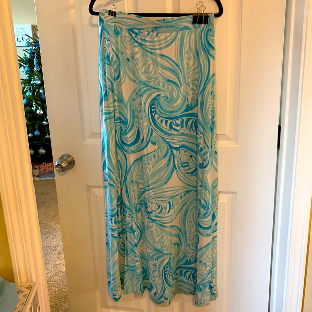 EUC Lilly Pulitzer Nola In The Sea Maxi Skirt M